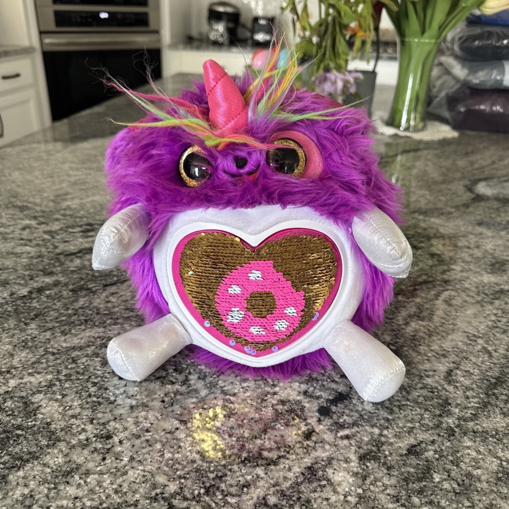 Purple Rainbocorns SCOUT Magical Unicorn 10" plush w/pink heart . Has The‎ Clip